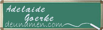 Adelaide Goerke Visitenkarte
